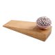 2 Pieces Pink And Black Etched Ceramic Wooden Door Stopper